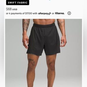 Lululemon Men’s Surge Lined Short 6"